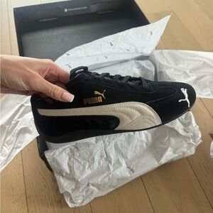 Puma Black and Cream Men's Sneakers